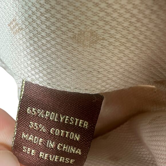 Henri Picard Mens Dress Shirt French Cuffs Mens 17 1/2 34/35 Tan Patterned Shirt - Picture 11 of 16